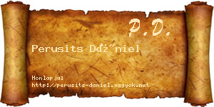 Perusits Dániel névjegykártya